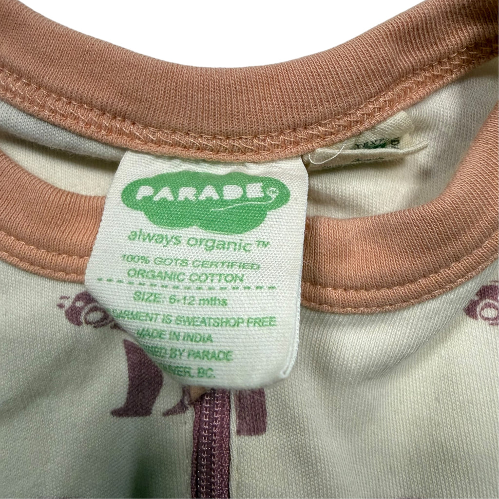 Parade Organic Cotton Romper - Pink Polar Bears - 6-12 Months - Ready Kids Canada