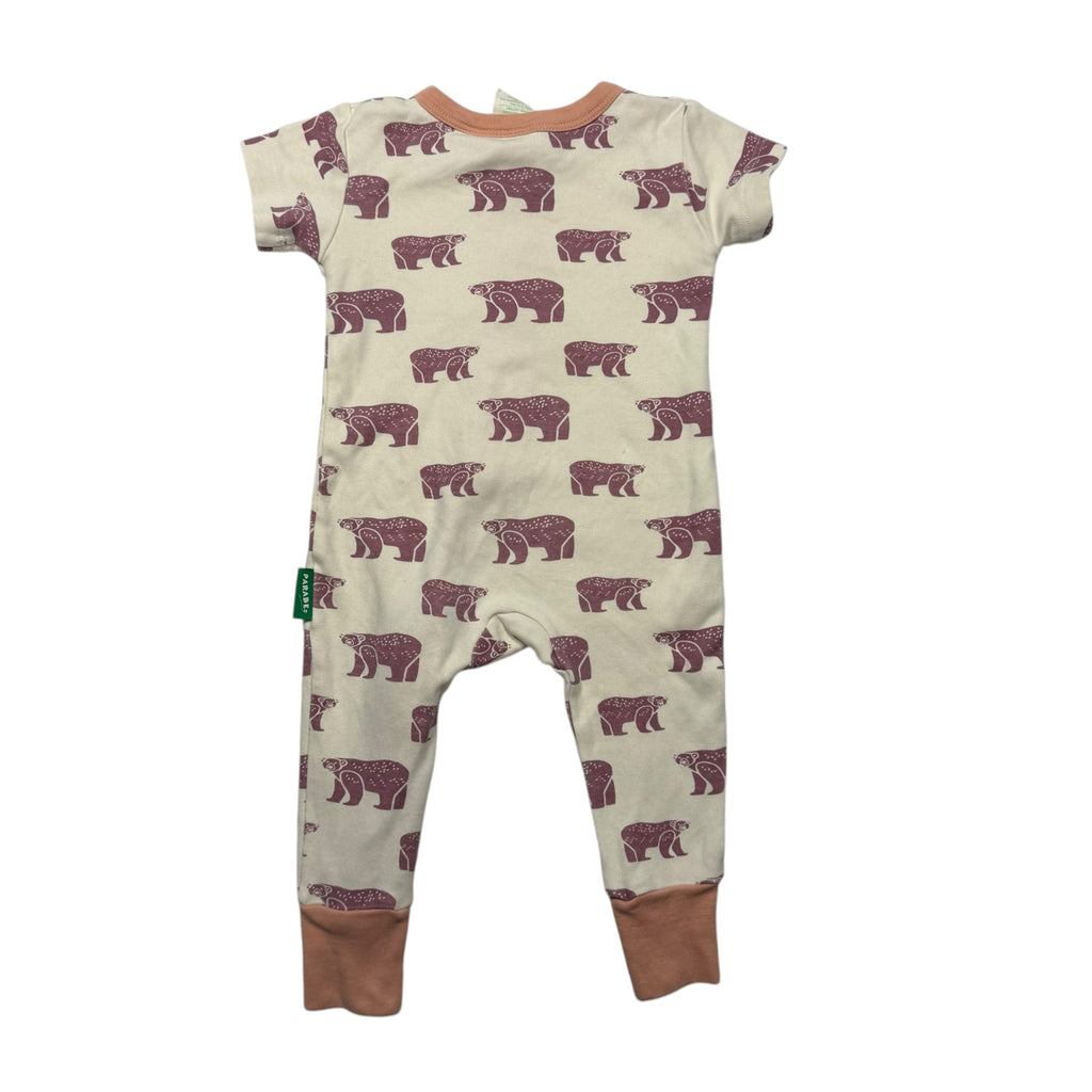 Parade Organic Cotton Romper - Pink Polar Bears - 6-12 Months - Ready Kids Canada
