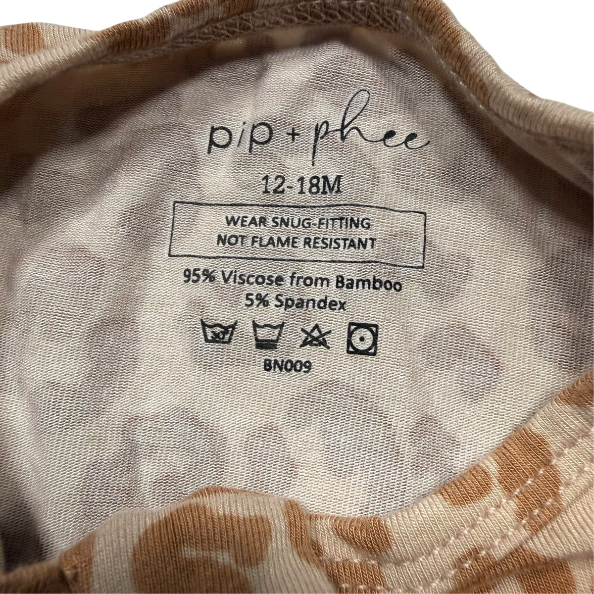 pip + phee Bamboo Footie Pajamas - Leopard Print - 12-18 Months - Ready Kids Canada