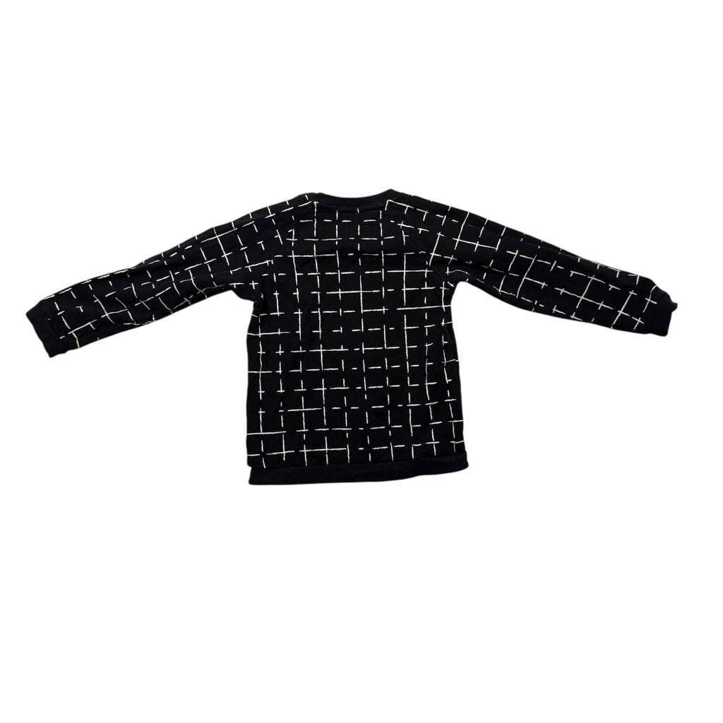 Miles Kids Grid Print Sweatshirt - Black - Size 4T - Ready Kids Canada