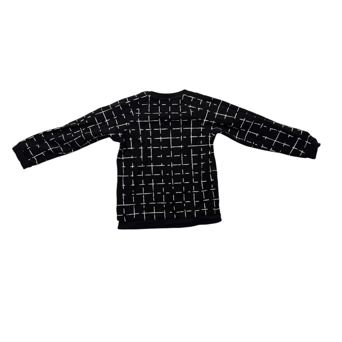 Miles Kids Grid Print Sweatshirt - Black - Size 4T - Ready Kids Canada