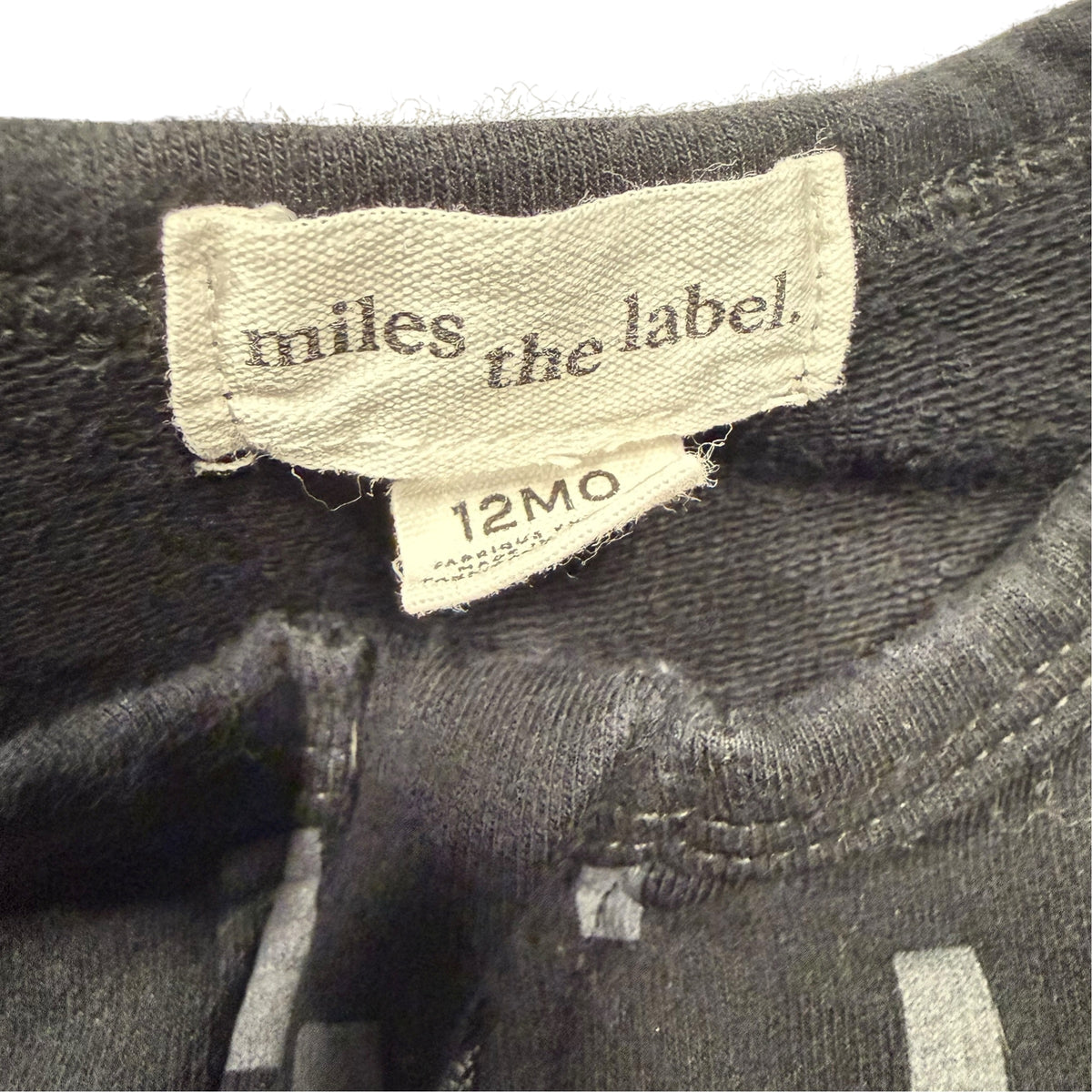 Miles the Label Baby Zip Romper - Black - 12 Months - Ready Kids Canada