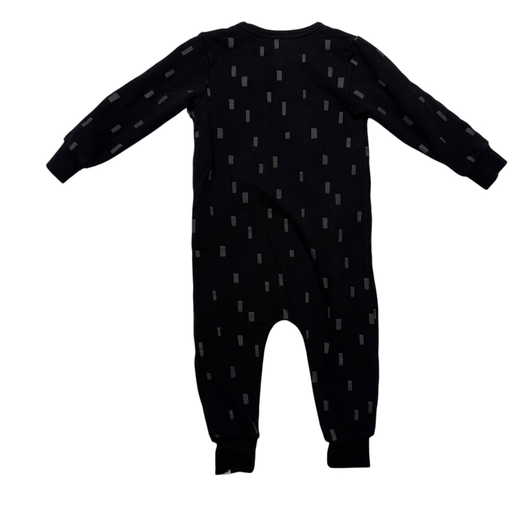 Miles the Label Baby Zip Romper - Black - 12 Months - Ready Kids Canada