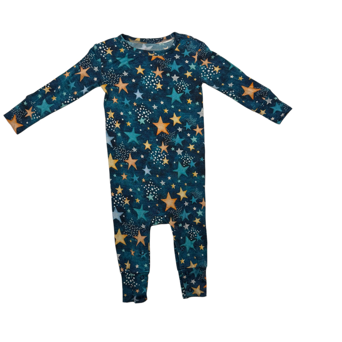Posh Peanut Star Print One-Piece Romper - Navy - 9-12 Months - Ready Kids Canada