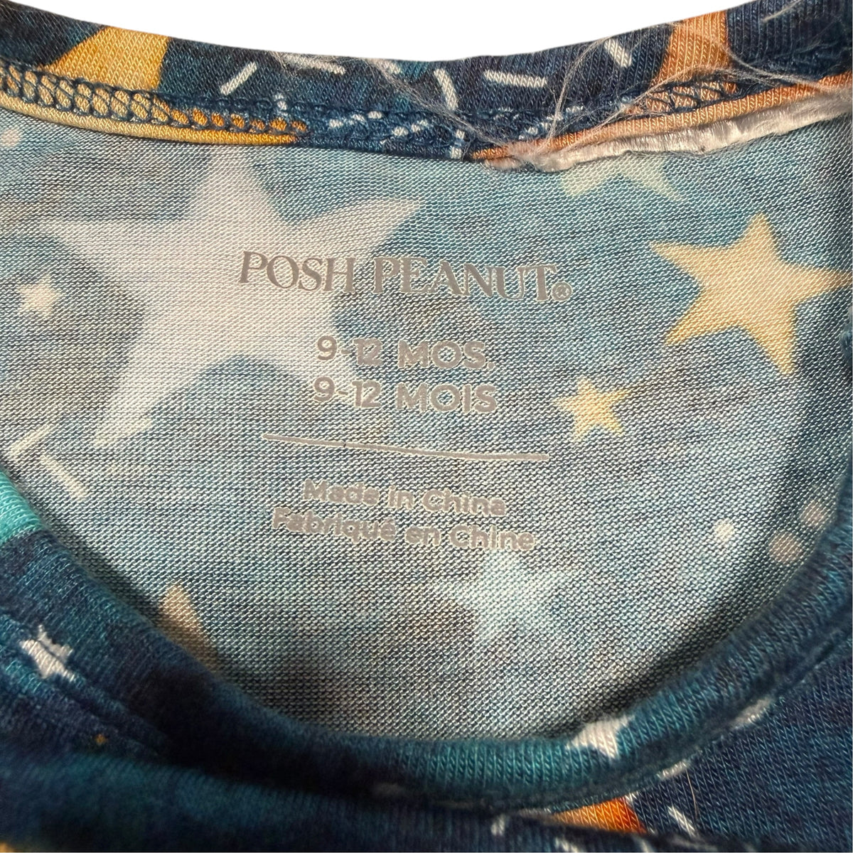 Posh Peanut Star Print One-Piece Romper - Navy - 9-12 Months - Ready Kids Canada