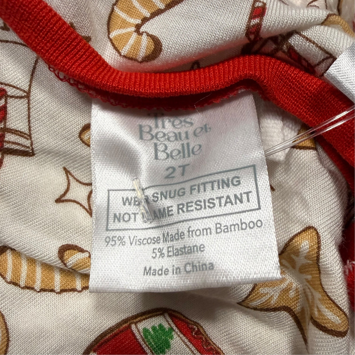 Tres Beau et Belle Bamboo Christmas Pajamas - Cookies and Milk - Size 2T - Ready Kids Canada
