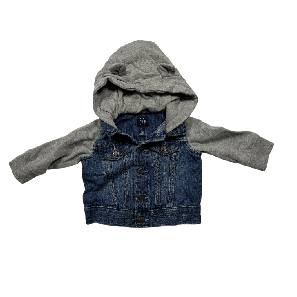 Baby Gap Hooded Denim Jacket - 0-6 Months - Ready Kids Canada