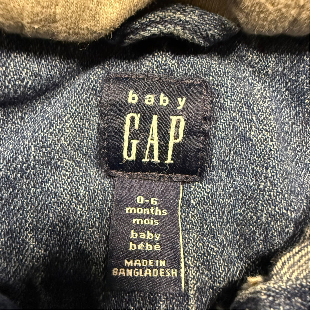 Baby Gap Hooded Denim Jacket - 0-6 Months - Ready Kids Canada