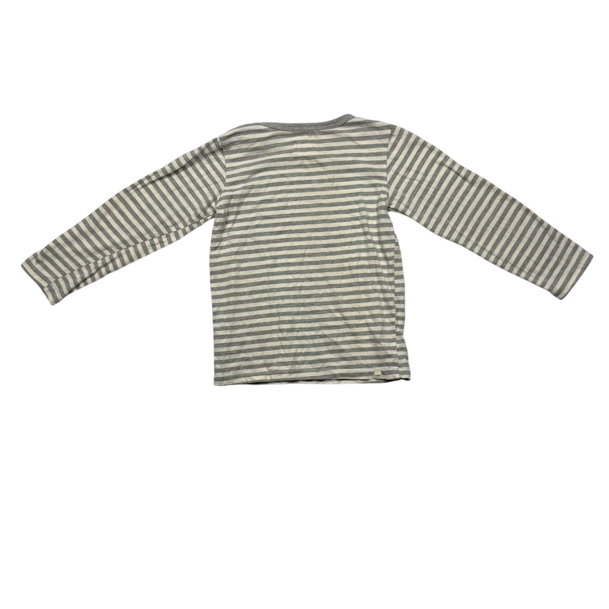 mini mioche Long Sleeve Tee - Grey and White Stripe - Size 5/6 - Ready Kids Canada