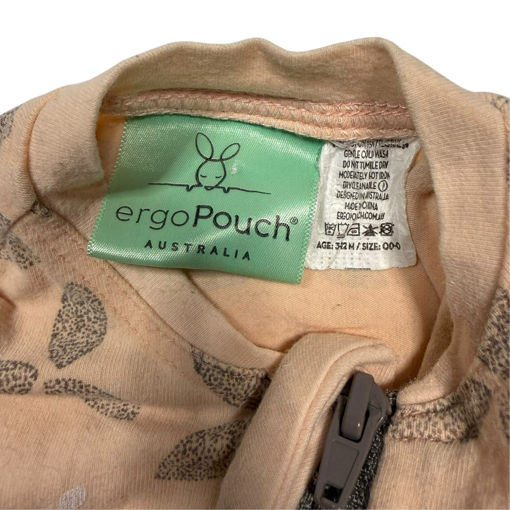 ergoPouch Cocoon Swaddle Bag 0.2 TOG - Peach Leaf Print - 3-12 Months - Ready Kids Canada