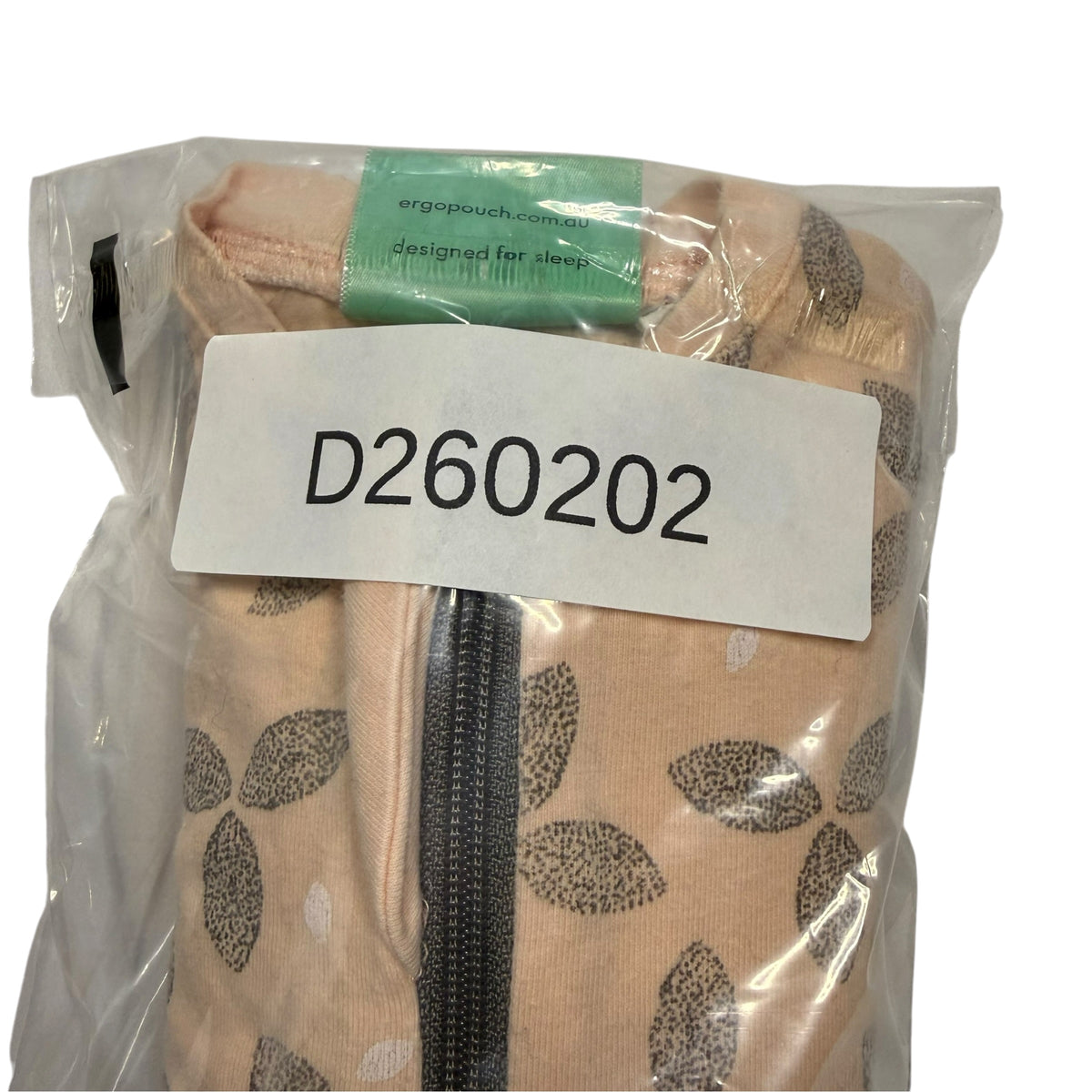 ergoPouch Cocoon Swaddle Bag 0.2 TOG - Peach Leaf Print - 3-12 Months - Ready Kids Canada