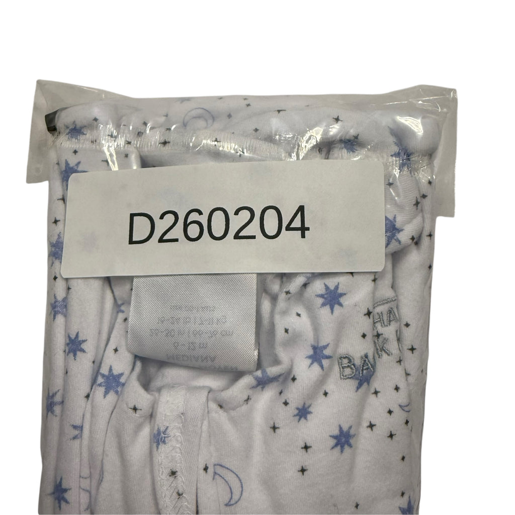 HALO SleepSack Cotton Wearable Blanket - White with Blue Stars - Medium (6-12 Months) - Ready Kids Canada