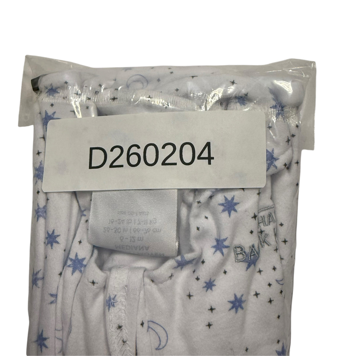 HALO SleepSack Cotton Wearable Blanket - White with Blue Stars - Medium (6-12 Months) - Ready Kids Canada