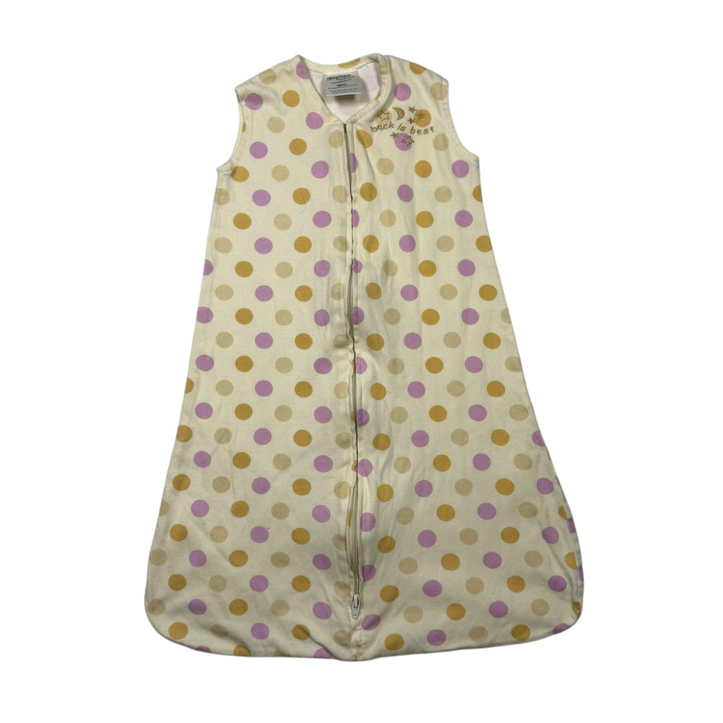 HALO SleepSack Cotton Wearable Blanket - Cream Polka Dot - Small (3-6 Months) - Ready Kids Canada