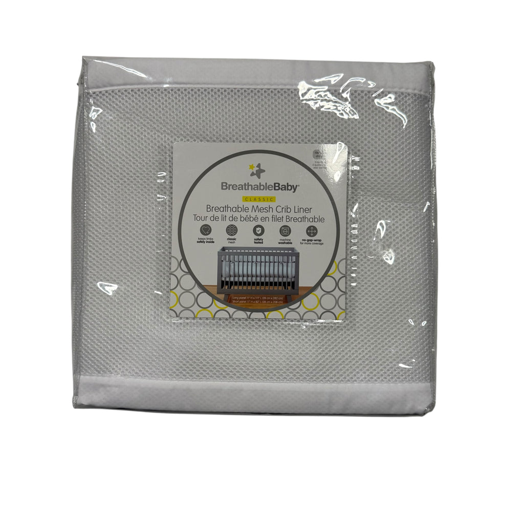 BreathableBaby Classic Breathable Mesh Crib Liner - White - New With Tags - Ready Kids Canada