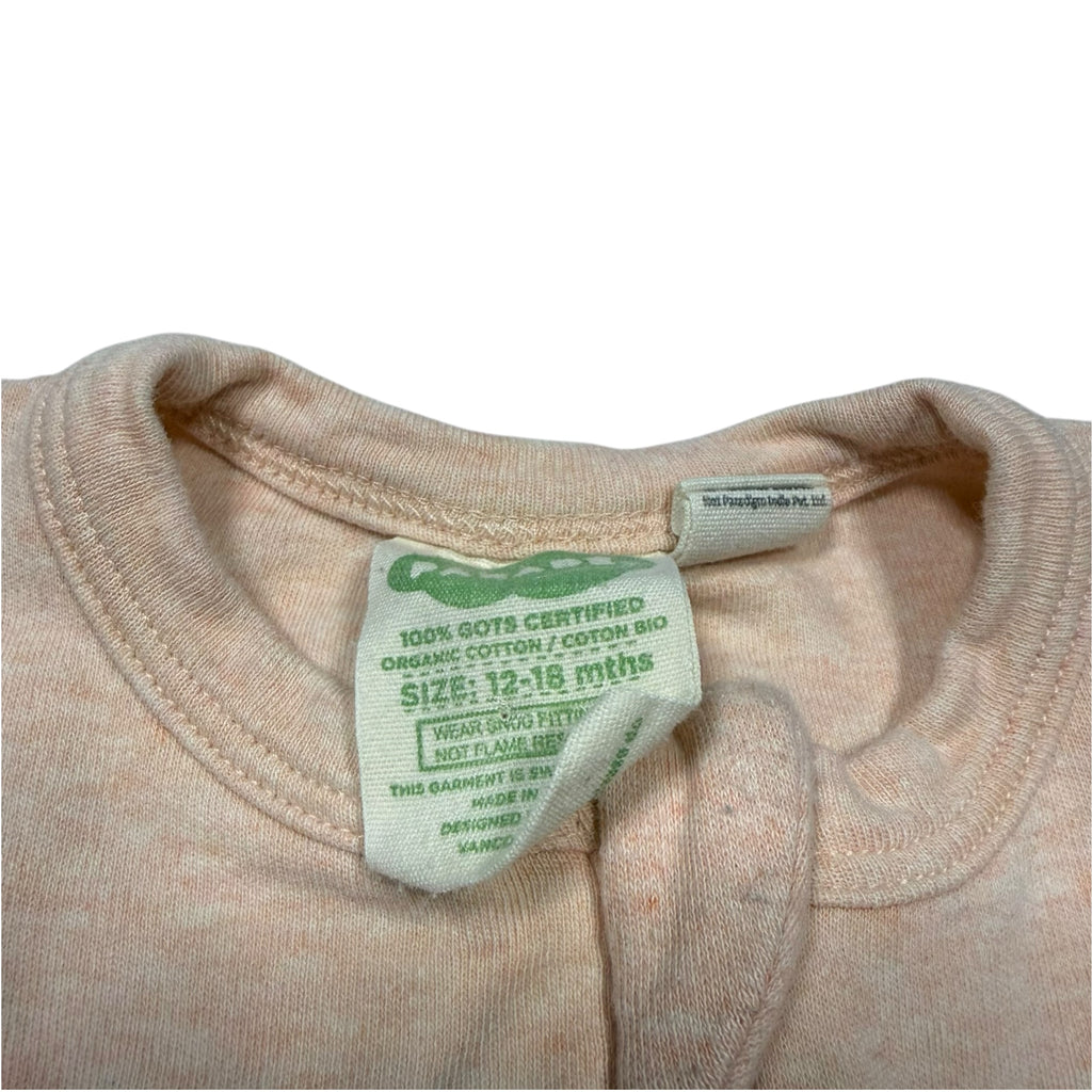 Parade Organic Cotton Zipper Romper - Heathered Pink - 12-18 Months - Ready Kids Canada