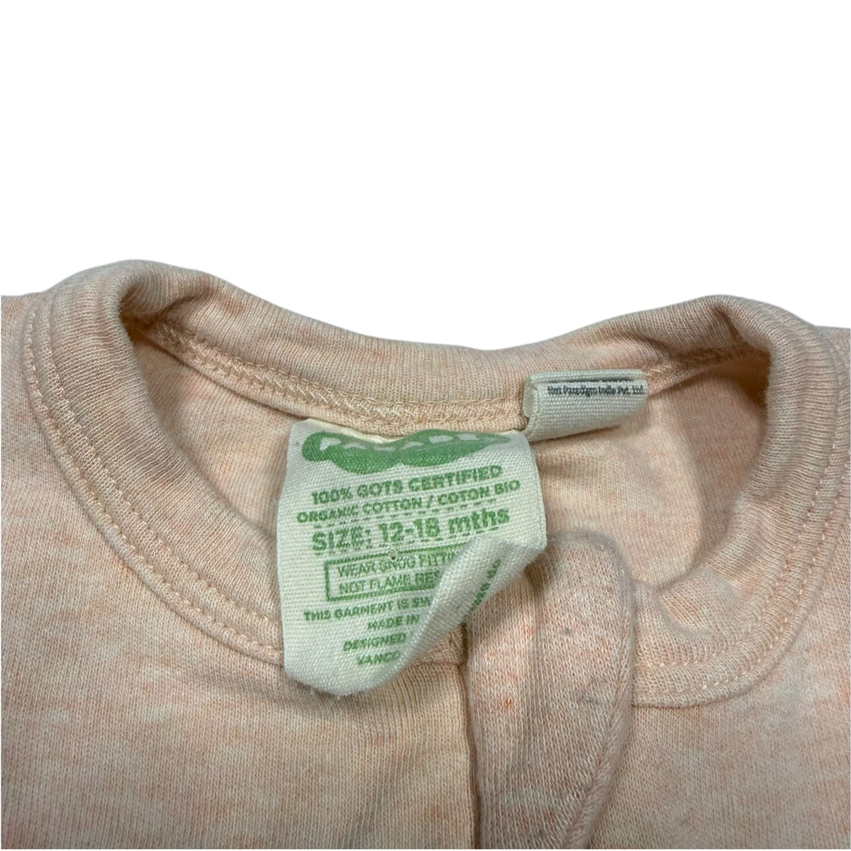 Parade Organic Cotton Zipper Romper - Heathered Pink - 12-18 Months - Ready Kids Canada