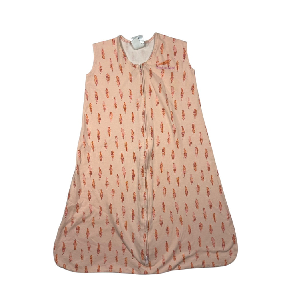 HALO SleepSack Cotton Wearable Blanket - Peach Feather Print - Large 12-18 Months - Ready Kids Canada