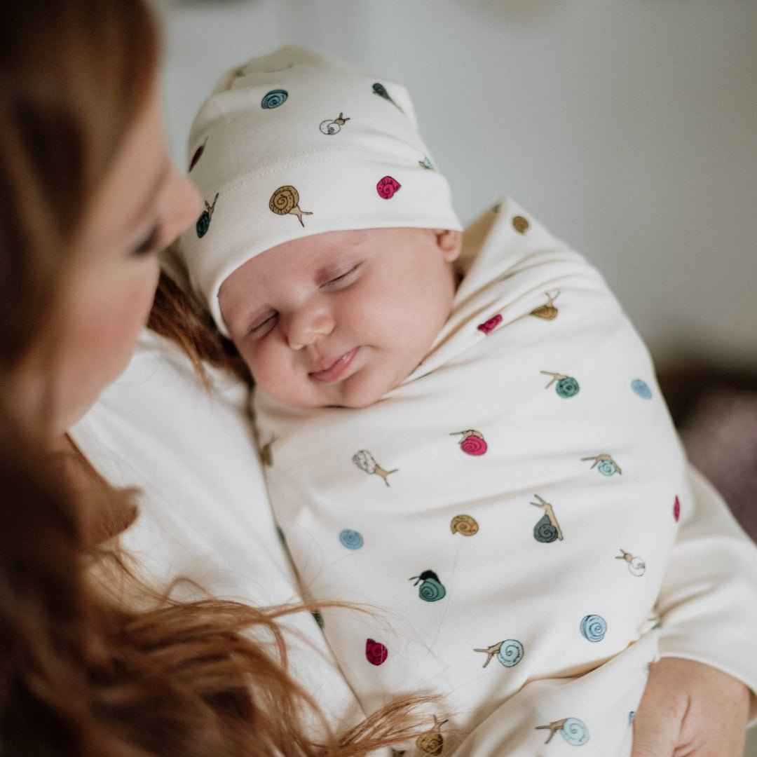 Bamboo Baby Capsule Gift Box | Ditsy Snails & Cream