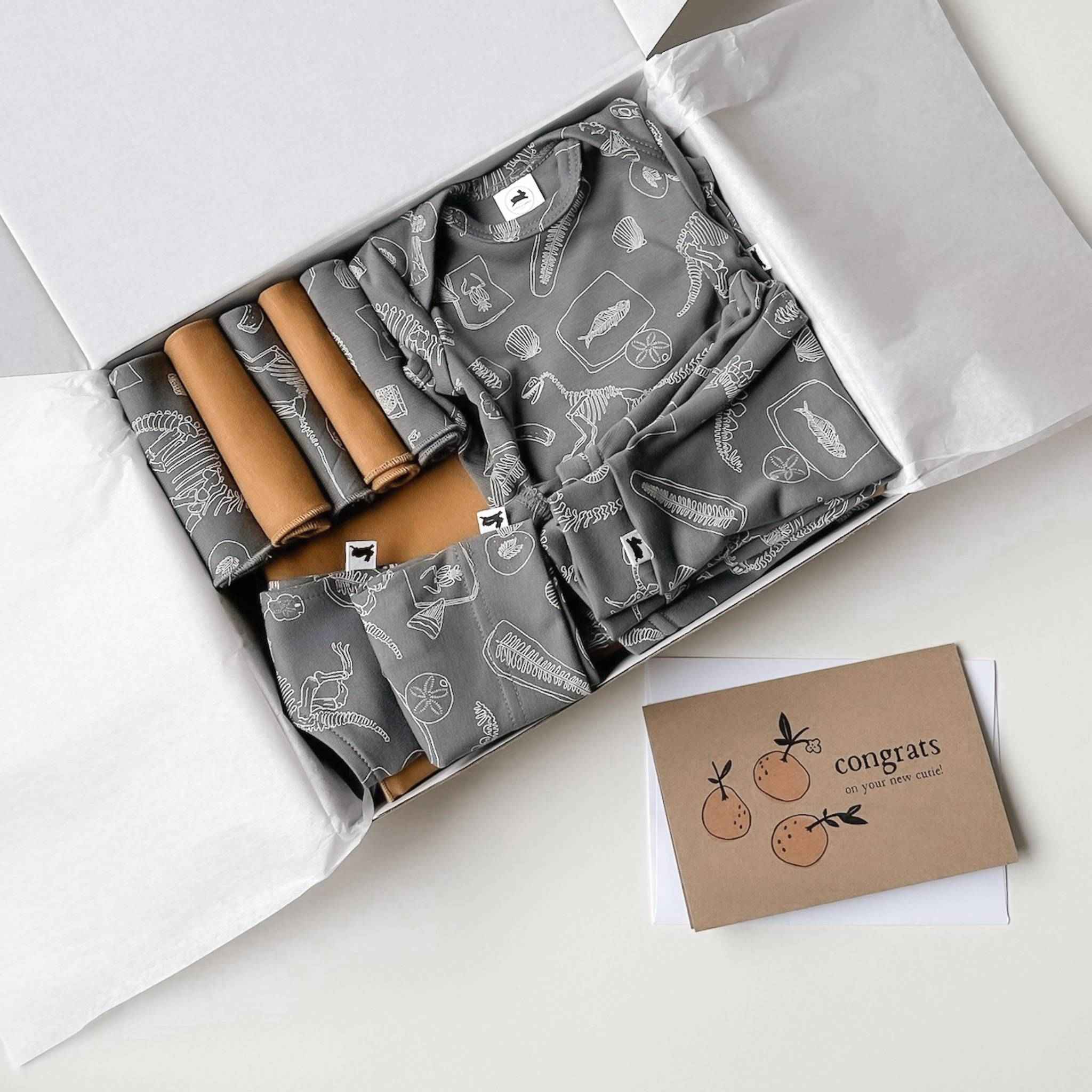 Bamboo Baby Capsule Gift Box | Fossil & Umber