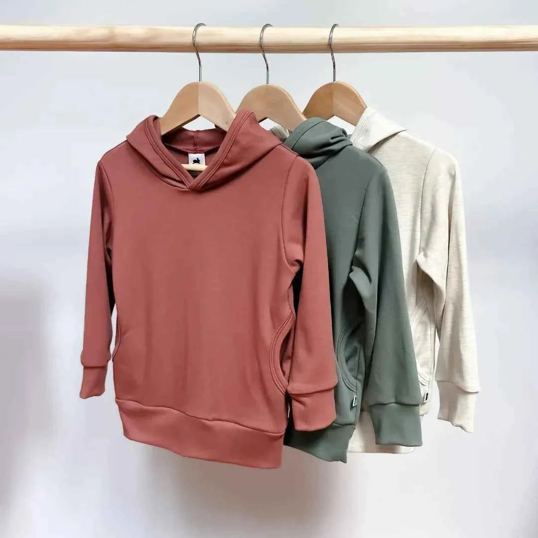 Kids' Lightweight Bamboo Hoodie with Side Seam Pockets
